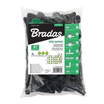 Bewässerungsarmatur-Set Tropfbewässerung Zubehör 16mm 81tlg Verbinder Winkel Ventile