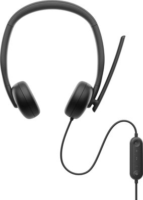 Dell Wired Headset WH3024 - Headset - 20 KHz