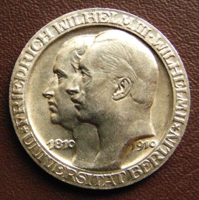 Preussen. 3 Mark 1910, Universität Berlin