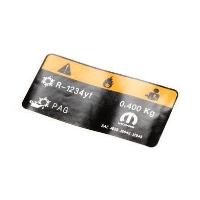 Original Hinweisschild R-1234yf passend für Fiat 500 ab 2015 52065399
