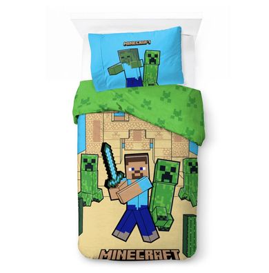 Minecraft Bettwäsche Sandburgen Maße ca. 140 x 200 cm
