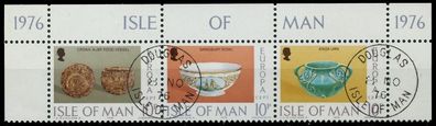 ISLE OF MAN 1976 Nr 85 + 86 87 zentrisch gestempelt 3ER ST X04B032