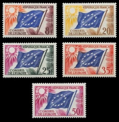 Frankreich Dienstmarken Europarat Nr 2-6 postfrisch SADF992