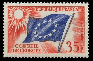 Frankreich Dienstmarken Europarat Nr 5 postfrisch SADF9DE