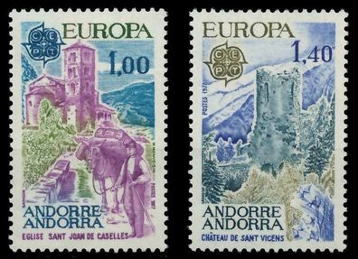 Andorra (FRANZ. POST) 1977 Nr 282-283 postfrisch SB14A9A