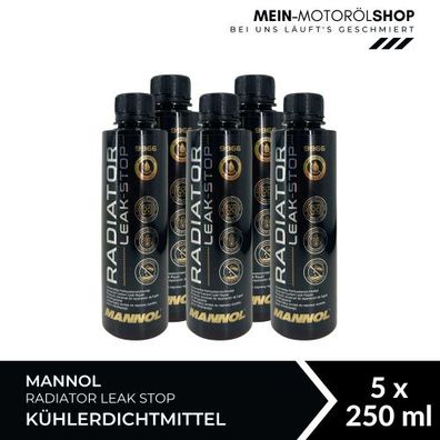 Mannol Radiator Leak Stop Kühlerdichtmittel 5x250 ML