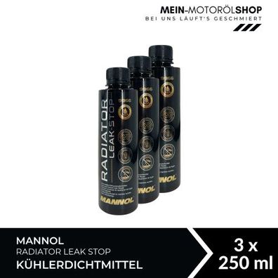 Mannol Radiator Leak Stop Kühlerdichtmittel 3x250 ML