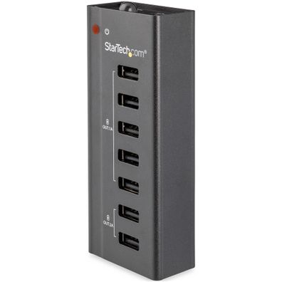 StarTech ST7C51224EU USB Ladestation (7 Ports, 5x 1A Ports & 2x 2A Ports, Standalone,