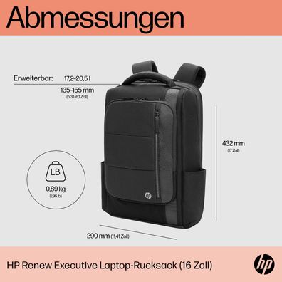 HP Renew Executive - Notebook-Rucksack - 40.9 cm (16.1")