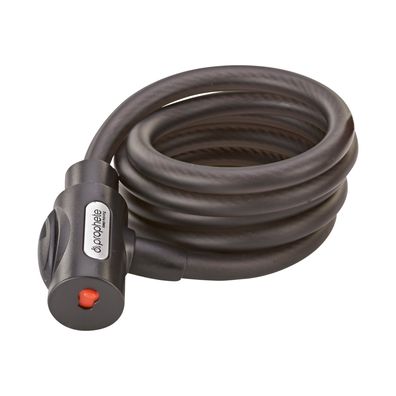 Prophete Spiralkabelschloss Pro 150 cm Fahrradschloss Kabelschloss mit Halterung