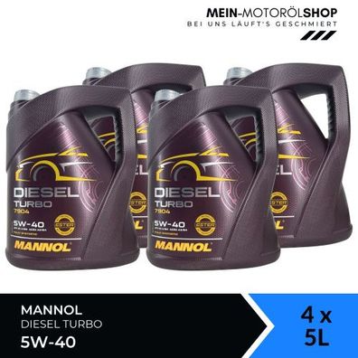 Mannol Diesel Turbo 5W-40 4x5 Liter