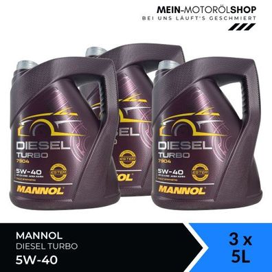 Mannol Diesel Turbo 5W-40 3x5 Liter