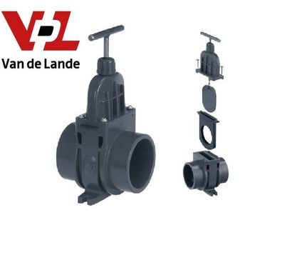 VDL Zugschieber 110 mm Edelstahlspindel Kunsstoffplatte Premium Qualität