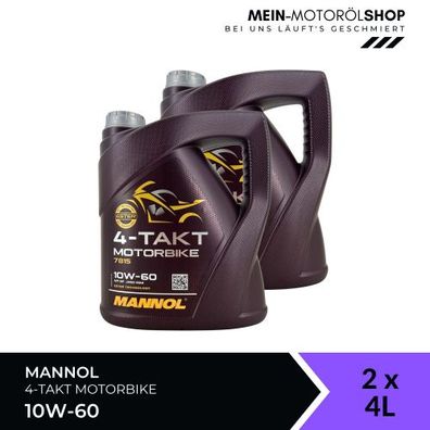 Mannol 4-Takt Motorbike 10W-60 2x4 Liter