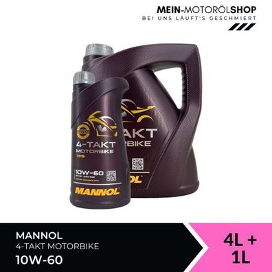 Mannol 4-Takt Motorbike 10W-60 4 + 1 Liter