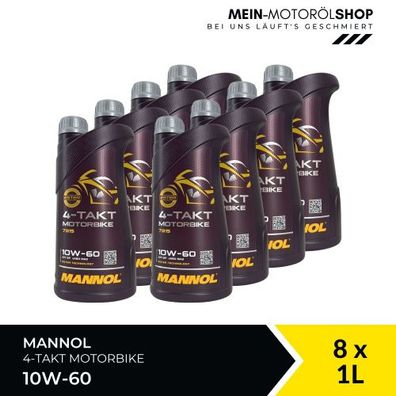 Mannol 4-Takt Motorbike 10W-60 8x1 Liter