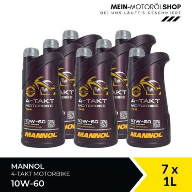 Mannol 4-Takt Motorbike 10W-60 7x1 Liter
