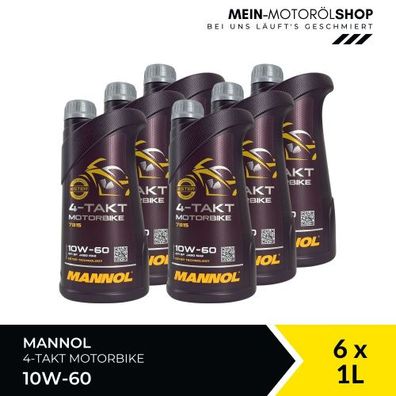 Mannol 4-Takt Motorbike 10W-60 6x1 Liter