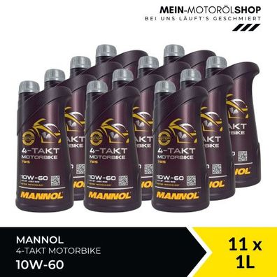 Mannol 4-Takt Motorbike 10W-60 11x1 Liter