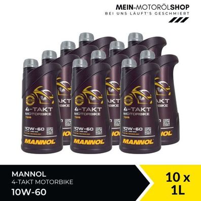 Mannol 4-Takt Motorbike 10W-60 10x1 Liter