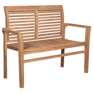 deVries Stapelbank "WOODIE-LAMELLE" aus Teakholz zerlegt Größe: 120x52x92 cm