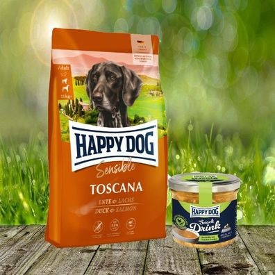 Happy Dog Supreme Sensible Toscana 12,5kg + Happy Dog Snack Drink Hähnchen/Gemüse