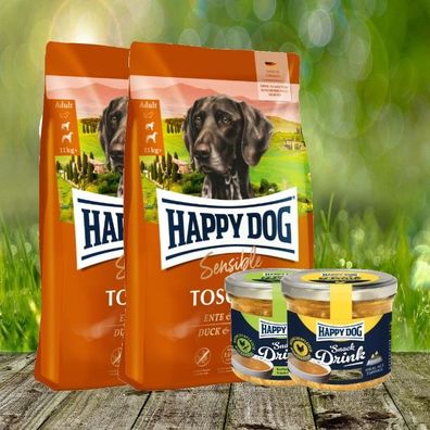 Happy Dog Supreme Sensible Toscana 2 x 12,5 kg + 2 Happy Dog Snack Drinks