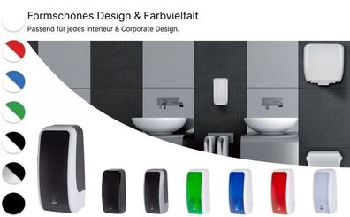 SET: Schaumseifenspender SENSOR, Blanc Cosmos + 3x 1-Liter Schaumseife antibakteriell