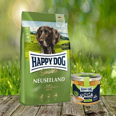 Happy Dog Sensible Neuseeland 12,5kg + Happy Dog Snack Drink mit Hähnchen/Gemüse
