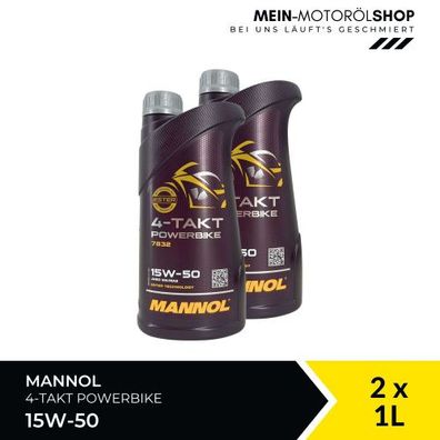 Mannol 4-Takt Powerbike 15W-50 2x1 Liter