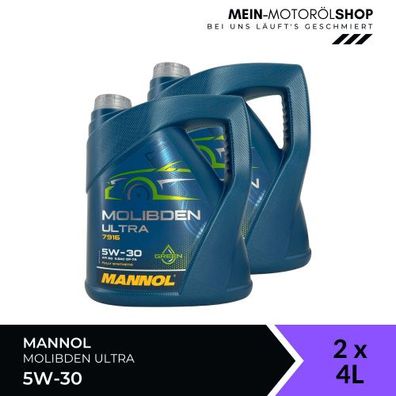 Mannol Molibden Ultra 5W-30 2x4 Liter