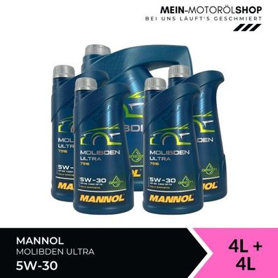 Mannol Molibden Ultra 5W-30 4 + 4 Liter