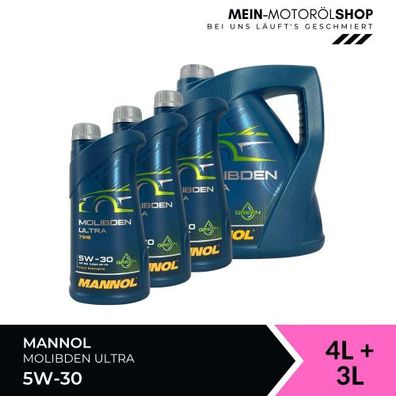 Mannol Molibden Ultra 5W-30 4 + 3 Liter