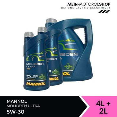 Mannol Molibden Ultra 5W-30 4 + 2 Liter