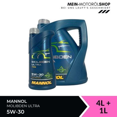 Mannol Molibden Ultra 5W-30 4 + 1 Liter
