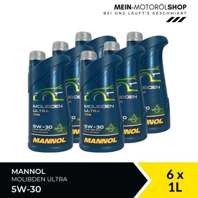 Mannol Molibden Ultra 5W-30 6x1 Liter