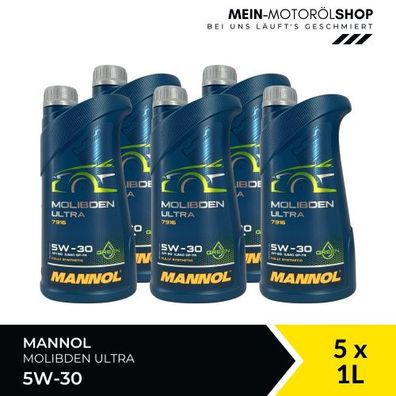 Mannol Molibden Ultra 5W-30 5x1 Liter