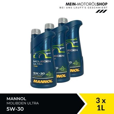 Mannol Molibden Ultra 5W-30 3x1 Liter