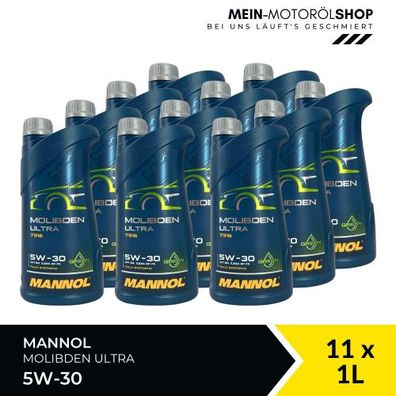 Mannol Molibden Ultra 5W-30 11x1 Liter