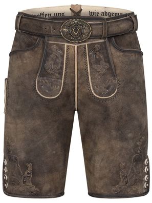 Lederhose Hasenjagd mit Gürtel