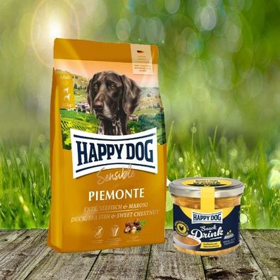 Happy Dog Supreme Piemonte 10 kg + Happy Dog Snack Drink mit Hähnchenfleisch