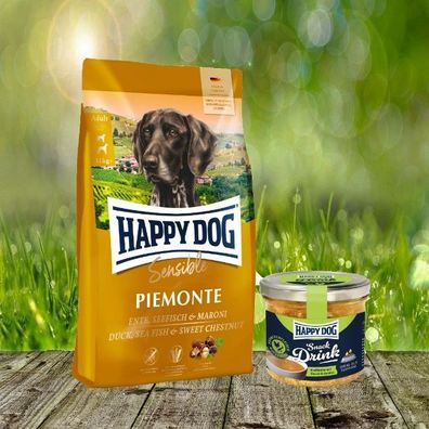 Happy Dog Supreme Piemonte 10 kg + Happy Dog Snack Drink mit Hähnchenfleisch/Gemüse