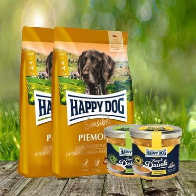 Happy Dog Supreme Piemonte 2 x 10 kg + 2 Happy Dog Snack Drinks
