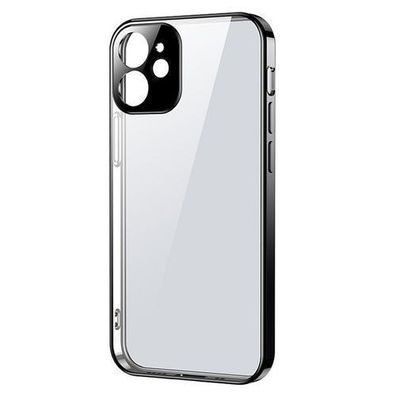 Joyroom Ultradünne Metallrahmen-Schutzhülle Transparent für iPhone 12 Pro in Sch