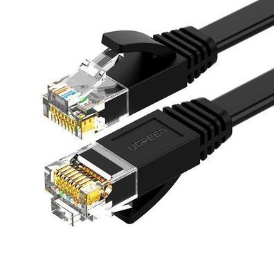 Ugreen NW102 50177 Flachband Netzwerk LAN Ethernet Kabel Cat. 6 - 8m Schwarz