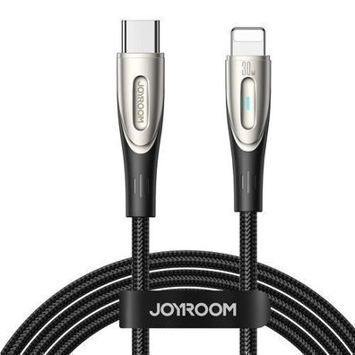 Joyroom Star-Light Serie SA27-CL3 USB-C/Lightning Ladekabel, 30W, 1.2m, Schwarz