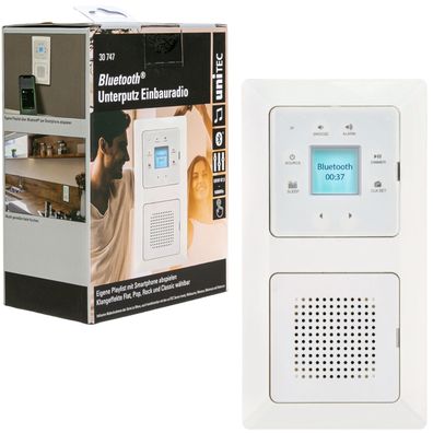 Unitec UP Radio Touch Bluetooth Uhr Wecker Timer Fernbedienung Display Unterputz