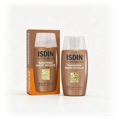 ISDIN Fusion Water Magic Color Bronze LSF 50, 50ml, Getönte tägliche Sonnencreme
