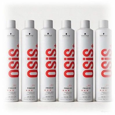 Schwarzkopf OSiS+ Freeze 6 x 500 ml Osis Finish Haarspray für starken Halt