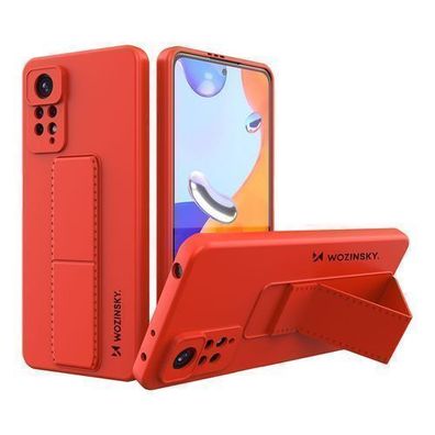 Wozinsky Silikon-Kickstand-Hülle für Xiaomi Redmi Note 11 Pro - Rot